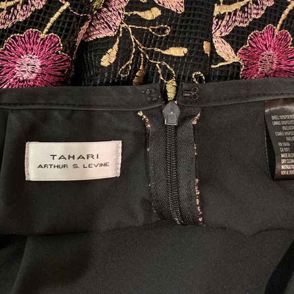 🔥NeW🔥NWT‼️ Tahari Arthur S Levine - Black/multi colored skirt - Size 6✨✨ - Picture 5 of 7